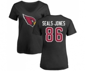 NFL Women's Nike Arizona Cardinals #86 Ricky Seals-Jones Black Name & Number Logo T-Shirt