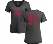 NFL Women's Nike Arizona Cardinals #90 Robert Nkemdiche Ash One Color T-Shirt
