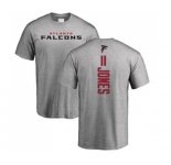 Football Atlanta Falcons #11 Julio Jones Ash Backer T-Shirt