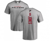 Football Atlanta Falcons #11 Julio Jones Ash Backer T-Shirt