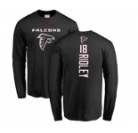 Football Atlanta Falcons #18 Calvin Ridley Black Backer Long Sleeve T-Shirt