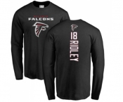 Football Atlanta Falcons #18 Calvin Ridley Black Backer Long Sleeve T-Shirt
