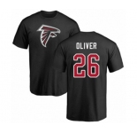 Football Atlanta Falcons #26 Isaiah Oliver Black Name & Number Logo T-Shirt