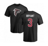 Football Atlanta Falcons #3 Matt Bryant Black Name & Number Logo T-Shirt