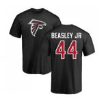 Football Atlanta Falcons #44 Vic Beasley Black Name & Number Logo T-Shirt