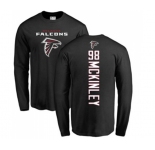 Football Atlanta Falcons #98 Takkarist McKinley Black Backer Long Sleeve T-Shirt
