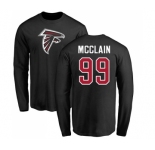 NFL Nike Atlanta Falcons #99 Terrell McClain Black Name & Number Logo Long Sleeve T-Shirt