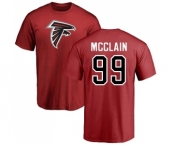NFL Nike Atlanta Falcons #99 Terrell McClain Red Name & Number Logo T-Shirt