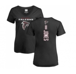 Football Women's Atlanta Falcons #11 Julio Jones Black Backer T-Shirt