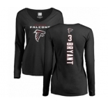 Football Women's Atlanta Falcons #3 Matt Bryant Black Backer Long Sleeve T-Shirt