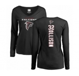 Football Women's Atlanta Falcons #32 Qadree Ollison Black Backer Long Sleeve T-Shirt