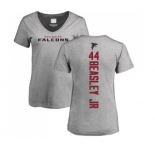 Football Women's Atlanta Falcons #44 Vic Beasley Ash Backer T-Shirt