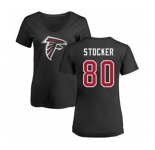 Football Women's Atlanta Falcons #80 Luke Stocker Black Name & Number Logo T-Shirt
