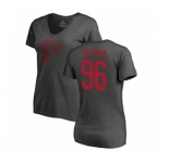 Football Women's Atlanta Falcons #96 Tyeler Davison Ash One Color T-Shirt