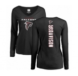 Football Women's Atlanta Falcons #96 Tyeler Davison Black Backer Long Sleeve T-Shirt
