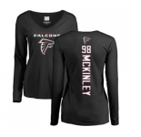 Football Women's Atlanta Falcons #98 Takkarist McKinley Black Backer Long Sleeve T-Shirt