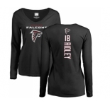 NFL Women's Nike Atlanta Falcons #18 Calvin Ridley Black Backer Long Sleeve T-Shirt