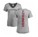 NFL Women's Nike Atlanta Falcons #73 Ryan Schraeder Ash Backer T-Shirt