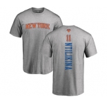 NBA Nike New York Knicks #11 Frank Ntilikina Ash Backer T-Shirt