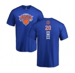 NBA Nike New York Knicks #20 Kevin Knox Royal Blue Backer T-Shirt