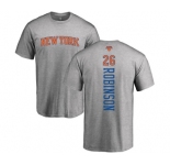 NBA Nike New York Knicks #26 Mitchell Robinson Ash Backer T-Shirt