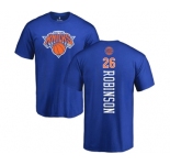 NBA Nike New York Knicks #26 Mitchell Robinson Royal Blue Backer T-Shirt