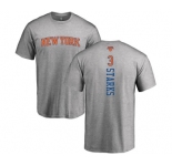 NBA Nike New York Knicks #3 John Starks Ash Backer T-Shirt