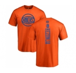 NBA Nike New York Knicks #8 Mario Hezonja Orange One Color Backer T-Shirt