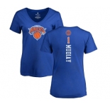 NBA Women's Nike New York Knicks #1 Emmanuel Mudiay Royal Blue Backer T-Shirt