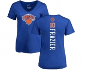 NBA Women's Nike New York Knicks #10 Walt Frazier Royal Blue Backer T-Shirt