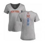 NBA Women's Nike New York Knicks #32 Noah Vonleh Ash Backer T-Shirt