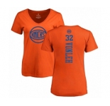 NBA Women's Nike New York Knicks #32 Noah Vonleh Orange One Color Backer Slim-Fit V-Neck T-Shirt