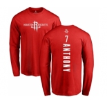 NBA Nike Houston Rockets #7 Carmelo Anthony Red Backer Long Sleeve T-Shirt