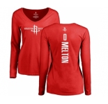 NBA Women's Nike Houston Rockets #0 De'Anthony Melton Red Backer Long Sleeve T-Shirt