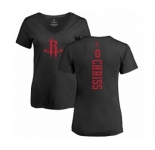 NBA Women's Nike Houston Rockets #0 Marquese Chriss Black One Color Backer Slim-Fit V-Neck T-Shirt