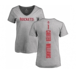 NBA Women's Nike Houston Rockets #1 Michael Carter-Williams Ash Backer T-Shirt