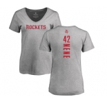NBA Women's Nike Houston Rockets #42 Nene Ash Backer T-Shirt