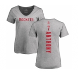 NBA Women's Nike Houston Rockets #7 Carmelo Anthony Ash Backer T-Shirt