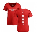 NBA Women's Nike Houston Rockets #7 Carmelo Anthony Red Backer T-Shirt
