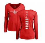 NBA Women's Nike Houston Rockets #7 Joe Johnson Red Backer Long Sleeve T-Shirt