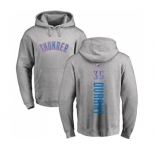 NBA Nike Oklahoma City Thunder #35 Kevin Durant Ash Backer Pullover Hoodie