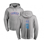 NBA Nike Oklahoma City Thunder #40 Shawn Kemp Ash Backer Pullover Hoodie