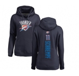 NBA Women's Nike Oklahoma City Thunder #11 Detlef Schrempf Navy Blue Backer Pullover Hoodie