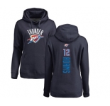 NBA Women's Nike Oklahoma City Thunder #12 Steven Adams Navy Blue Backer Pullover Hoodie