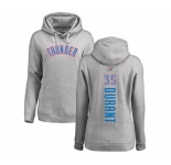 NBA Women's Nike Oklahoma City Thunder #35 Kevin Durant Ash Backer Pullover Hoodie
