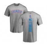 NBA Nike Oklahoma City Thunder #0 Russell Westbrook Ash Backer T-Shirt
