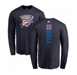 NBA Nike Oklahoma City Thunder #22 Hamidou Diallo Navy Blue Backer Long Sleeve T-Shirt