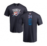 NBA Nike Oklahoma City Thunder #34 Ray Allen Navy Blue Backer T-Shirt