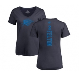 NBA Women's Nike Oklahoma City Thunder #2 Raymond Felton Navy Blue One Color Backer Slim-Fit V-Neck T-Shirt