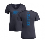 NBA Women's Nike Oklahoma City Thunder #34 Ray Allen Navy Blue One Color Backer Slim-Fit V-Neck T-Shirt
